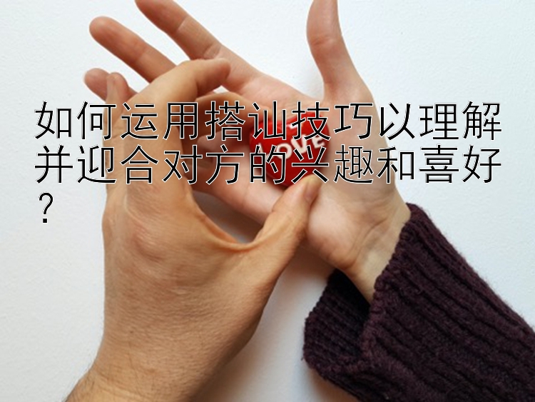 如何运用搭讪技巧以理解并迎合对方的兴趣和喜好？