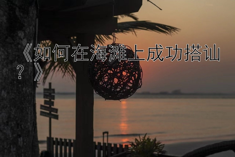 《如何在海滩上成功搭讪？》