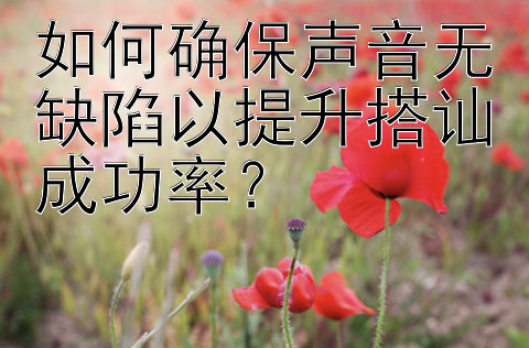 如何确保声音无缺陷以提升搭讪成功率？